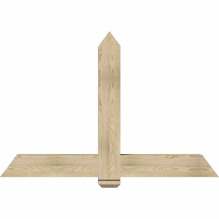 Ekena Millwork Eugene Rough Sawn Timber Gable Bracket, Douglas Fir, 60"W x 40"H x 6"D x 6"F, 16/12 Pitch GBW060X40X0606EUG00RDF